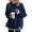 29# Navy, variant on Women Crewneck Sweatshirts Long Sleeve Loose Fit Fall Pullover Tops Side Slits Layered Drop Shoulder Chic Clothes Warm Soft Cozy Tunic Shirt