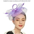 thumbnail image 6 of Yoetaun Elegant Fascinator Hat Pillbox Hat for Women Cocktail Tea Party Headwear Exquisite French Fascinator for Wedding Dark Gray, 6 of 7