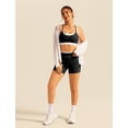 thumbnail image 5 of IBTOM CASTLE Double Layer Workout Sets for Women 2 Piece Sports Bra High Waist Biker Shorts with Pocket Yoga Pialtes Outfits Black, 5 of 7