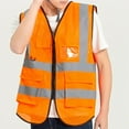 thumbnail image 3 of Men's Safety Vests with 2 High Reflective Strips for Traffic Work, Running, Surveyor and Security Guard, 3 of 5