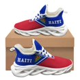 thumbnail image 1 of Zapatos para mujer con bandera de Haití, planos para hombre, de diseñador, portátiles, duraderos, cómodos, con plataforma, zapatillas de deporte, 1 of 6