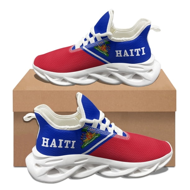Zapatos para mujer con bandera de Haití, planos para hombre, de diseñador, portátiles, duraderos, cómodos, con plataforma, zapatillas de deporte