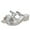 Silver, variant on Jsaierl Sandals for Women Casual Summer, Summer Casual Round-toe Slippers Chunky Heel Middle Heel Fashion Rhinestone Decoration Slippers Size 4.5