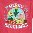 thumbnail image 3 of SpongeBob SquarePants - Merry Beachmas Patrick and Spongebob - Men's Short Sleeve Graphic T-Shirt, 3 of 6