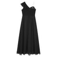 thumbnail image 3 of Alvivi Kids Flower Girls One-Shoulder Ruffles Chiffon Bridesmaid Dress, 3 of 7