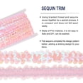 thumbnail image 4 of Unique Bargains 11 Yards 0.8 Inch Elastic Sequins Trim 2 Row Flat Sequin Strip Sequins Fabric Ribbon for Sewing Pink, 4 of 5