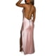 thumbnail image 5 of Lucakuins - Vestido largo de verano para mujer, color sólido, sin mangas, sin espalda, con abertura alta, para discoteca Lucakuins moda, 5 of 9