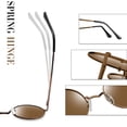 thumbnail image 4 of Gafas de sol Joopin, pequeñas, redondas, marrones, polarizadas, UV400, unisex, 4 of 6