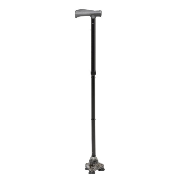 HurryCane HurryBright Folding Cane with T Handle, Leopard