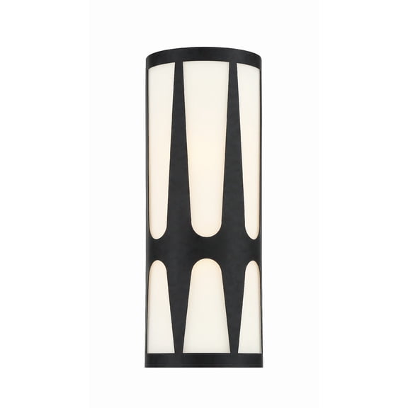 Crystorama Royston Integrated LED Black Sconce
