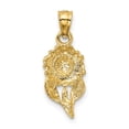 thumbnail image 3 of FB Jewels 14K Yellow Gold Satin Diamond-cut Sunflower Pendant, 3 of 4