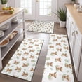 thumbnail image 2 of White Highland Cow Leaf Pattern Kitchen Rugs Sets Of 3,Kitchen Runner Rugs Non Skid Washable,Decorative Kitchen Floor Mats for Kitchen,Sink,Laundry,17"x30"+ 17"x47" + 17"x59", 2 of 6