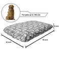thumbnail image 2 of Floral Pet Bed, Flower Silhouettes with Lace Patterned Background Leaves Swirls Dots Abstract Image, Resistant Pad for Dogs and Cats Cushion with Removable Cover, 24" x 39", Grey White, by Ambesonne, 2 of 4