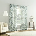 thumbnail image 4 of No. 918 Fiona Foliage Print Crushed Voile Sheer Rod Pocket Curtain Panel, 51"W X 84"L, White, 4 of 6