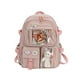 thumbnail image 2 of Sonducket escolar cómoda y espaciosa para mujer - de gran capacidad para mujer escolar Mochilas rosa con insignia colgante, 2 of 6