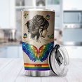 thumbnail image 4 of Athenstics LGBT Flag Tumbler Support Gay Proud Lesbian Bisexual Transgender Gifts Love Equality Vacuum Bottle Rainbow Striped Water Mug Pride Month Insulated Tumblers Angel, 4 of 6