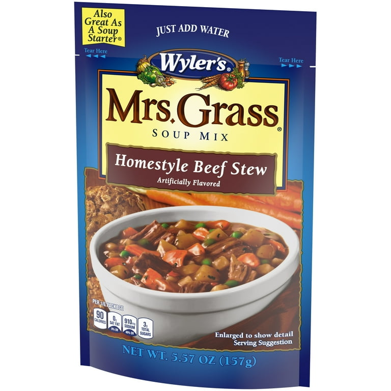 Mrs. Grass Homestyle Beef Stew Soup Mix, 5.57 oz Pouch - Walmart.com