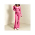 thumbnail image 5 of Zynoxe Womens Sweatsuits 2 Piece Set with Pockets Long Sleeve Zip Hoodie Top & Full Length Flare Pants Suit Comfy Velour Womens 2 Piece Outfits Versatile Solid Color Sweat Suits for Womens Pink XL, 5 of 7