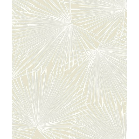 NextWall Pearl Palmate Leaf Frond Peel and Stick Wallpaper - 20.9 in. W x 18 ft. L Roll