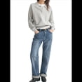 thumbnail image 3 of Camisa de Larga para Mujer, Informal, Holgada, con Cuello en V, para Trabajo Formal, Ropa de Otoño. Gris L, 3 of 8