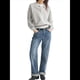 thumbnail image 3 of Camisa de Larga para Mujer, Informal, Holgada, con Cuello en V, para Trabajo Formal, Ropa de Otoño. Gris M, 3 of 8