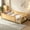 Natural, variant on AUU Twin Size Floor Bed with Full-Length Safety Rails & Attached Side Shelf, Low‑Profile Platform Bed with Built‑In Storage, No Box Spring Required, for Bedroom or Guest Room