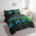 thumbnail image 2 of Erosebridal Gamepad Bedding Sets Twin Size for Teens, Stripe Geometry Comforter Sets with Sheets, Teens Adult Reversible Bedding Twin Size, Microfiber Bedroom Decor, 7pcs, 2 of 5