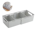 thumbnail image 3 of Naiovety Caja de almacenamiento de escritorio con 2 particiones desmontables, contenedor de almacenamiento retráctil, organizador de ropa interior para Almacenamiento y organización del hogar Naiovety HA017666-00, 3 of 6