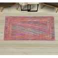 thumbnail image 1 of Abstract Decorative Rug, Weathered Colorful Quirky and Scribble Style Design of Lines and Stripes, Quality Carpet for Bedroom Dorm and Living Room, 6 Sizes, Coral Multicolor, by Ambesonne, 1 of 1