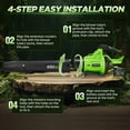 thumbnail image 6 of Saker Cordless Leaf Blower with 2x 5.2Ah Batteries, 650CFM, 150MPH, 3 Speed Levels, Electric Leaf Blower for Lawn Care, Leaves Blowing, Patio Cleaning, 6 of 10