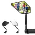 thumbnail image 4 of Mirror Mini Rear View Mirror for Road Bicycles Unbreakable Rotatable Rearview Safety Side Handlebar Mirror, 4 of 7