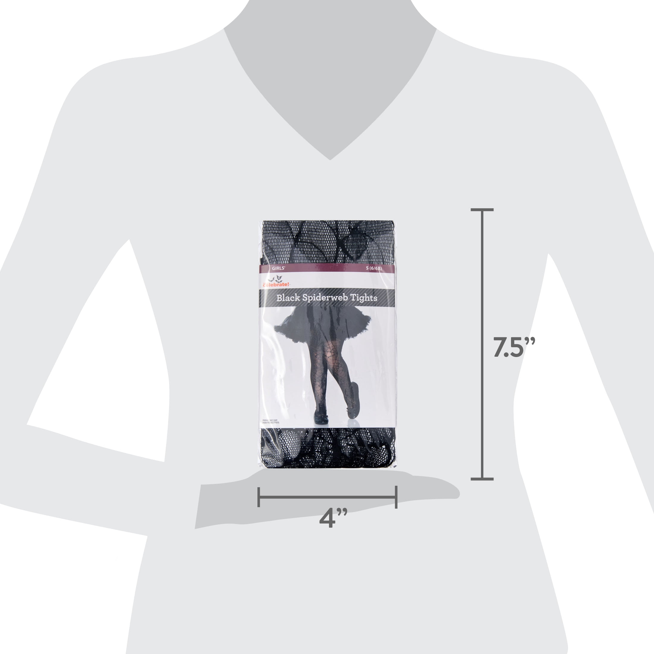 Spiderweb Tights Costume Accessory for Children, Black, S (6/6X), Halloween by Way To Celebrate