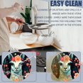 thumbnail image 3 of Electric Stove Burner Covers, Set of 4,White Round Cover for Gas Stovetop,8 and 10 Inch,Cute Llama with Flowers On Head, 3 of 5