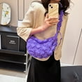 thumbnail image 5 of Puffer Tote Bag for Women Puffer Bag Lightweight Padding Shoulder Bag puffer hobo handbag 2023 cloud pleated quilted bag - purple, 5 of 5