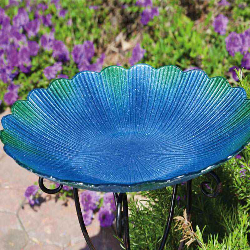 Sea Glass Bird Bath