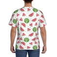 thumbnail image 3 of Bixox Men's Hand Drawn Watermelon Printed Short Sleeve Skinny Athletic T-Shirt, 3 of 6