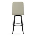 thumbnail image 4 of Amisco Watson 26 In. Swivel Counter Stool - Greige Faux Leather / Black Metal, 4 of 9