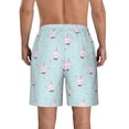 thumbnail image 3 of Kdxio Boba Milk Tea F Pattern Mens Casual Shorts - Drawstring Summer Beach Sports Shorts for Men, 3 of 9