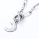 thumbnail image 1 of 1 collar con colgante de luna de acero inoxidable 304 con cadenas de clip y cierres de palanca. Collar de acero inoxidable de color., 1 of 4