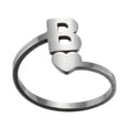 thumbnail image 2 of Xihbxyly Anillos de Moda, Anillos Abiertos Ajustables de Acero Inoxidable, Elegante Diseño de 26 Letras Inglesas, Accesorio de Joyería Llamativo, Ideal para Bodas, Fiestas, Compromisos y Banquetes, R, 2 of 2