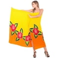 thumbnail image 3 of HAPPY BAY Women's Beachwear Summer Bikini Wrap Sarong Swim Cover up Skirt Bathing suit Swimwear Swimsuit Beach Wraps Coverups for Women One Size Yellow, Floral, 3 of 5