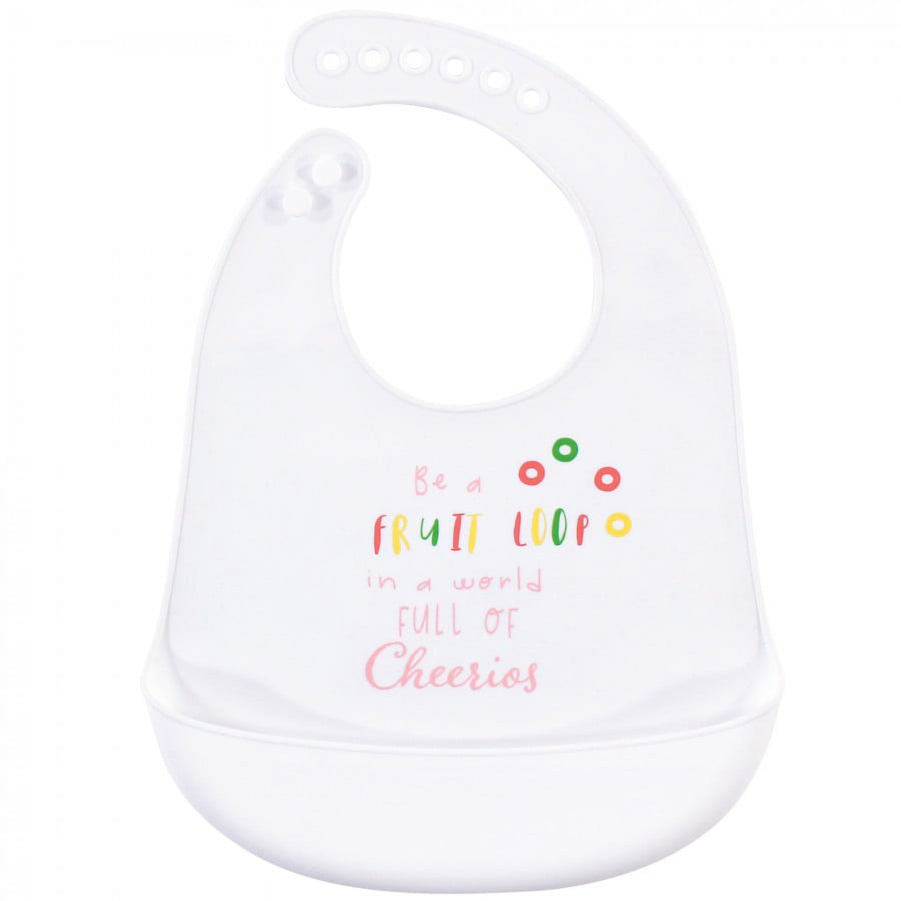 Hudson Baby Infant Girl Silicone Bibs 2pk, Strawberry, One