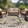 thumbnail image 4 of Round Rugs 8Ft, Cute Cat Round Area Rug Washable Indoor Throw Carpet, Black Beige Vintage Animal Large Non Slip Circle Rug for Kids Room RV Home Decor Aesthetic, 4 of 8