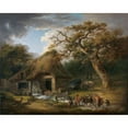 thumbnail image 2 of George Morland 24x20 Gold Ornate Framed and Double Matted Museum Art Print Titled - The Old Water Mill (1790), 2 of 4