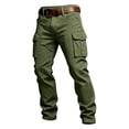 thumbnail image 5 of Busydd Cargo Pants for Men Solid Color Multi Pocket Work Trousers Outdoor Straight Leg Hiking Pants XS, 5 of 6