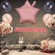 thumbnail image 2 of Juego de globos de látex con forma de estrella y redonda, decoración para compromiso de cumpleaños (estrella dorada rosa), 2 of 8