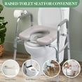 thumbnail image 5 of Kojooin Raised Toilet Seat - 350LB Capacity, Toilet Seat Risers for Seniors, Toilet Seat with Armrests, Comfortable Cushion, Durable Design, 5 of 8