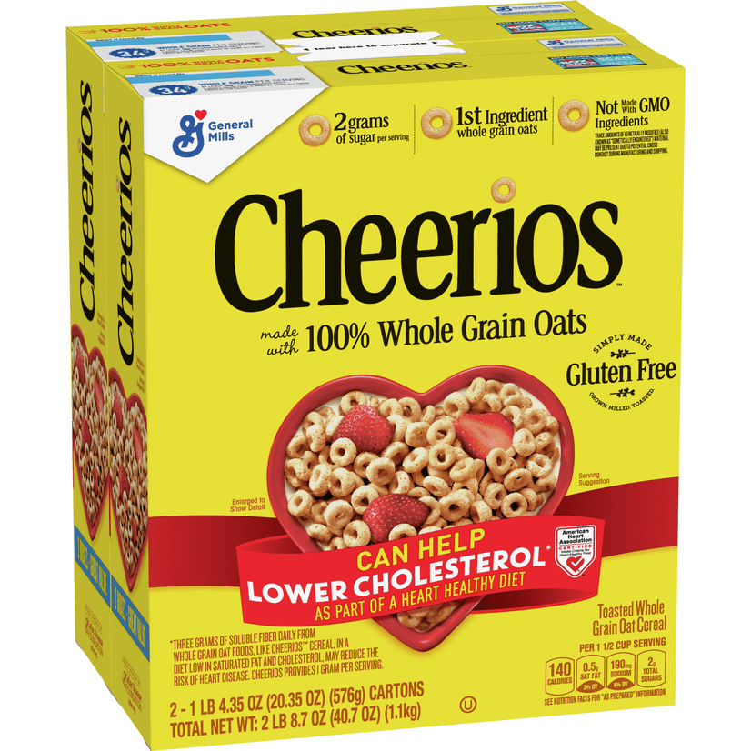 Cheerios, Cereal with Whole Grain Oats, Gluten Free, 40.7 oz