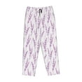 thumbnail image 6 of Uemuo Lavender Flowers Pattern Women's Wide Leg Palazzo Lounge Pants with Pockets Light Weight Loose Comfy Casual Pajama Pants-XX-Large, 6 of 9