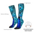 thumbnail image 4 of Fotbe Beautiful Blue Peacock Calcetas Divertidas Estampadas para Hombre y Mujer, Calcetas de Algodón hasta la Rodilla para Caminar, Correr, Enfermería y Embarazo, 4 of 6